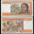 MADAGASCAR - Billet de 2500 Francs / 500 Ariary - Palais de la Reine - 1998 – P81 – JeromeCollection