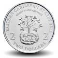 ETATS DE LA CARAIBE ORIENTALE - PIECE de 2 Dollars - Mois de l'information financière - 2011 – Km58 – JeromeCollection