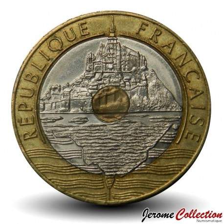 FRANCE - PIECE de 20 Francs - Mont Saint Michel (tranche cannelée) 1993 – Km1008 – JeromeCollection
