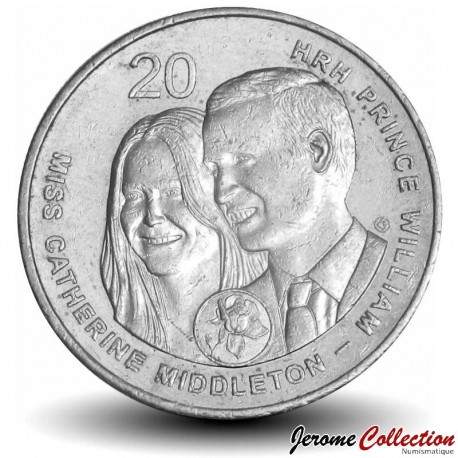 AUSTRALIE - PIECE de 20 Cents - Mariage du prince William et de Kate Middelton - 2011 – Km1566 – JeromeCollection