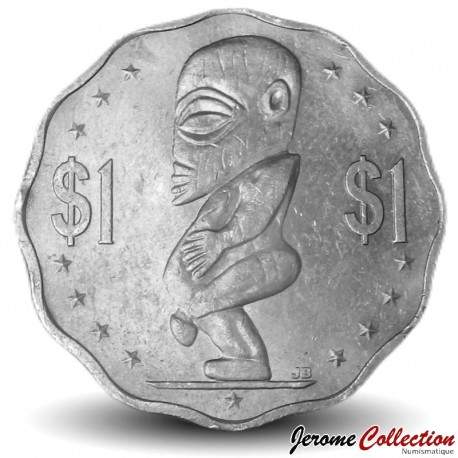 COOK (Iles) - PIECE de 1 Dollar - Statue de Tangoroa - Elizabeth II (3e effigie) - 1987 – Km37 – JeromeCollection