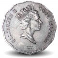 COOK (Iles) - PIECE de 1 Dollar - Statue de Tangoroa - Elizabeth II (3e effigie) - 1992 – Km37 – JeromeCollection