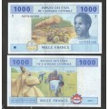 CONGO / ETATS DE L'AFRIQUE CENTRALE / BEAC - Billet de 1000 Francs - Exploitation forestière - T - 2021 – P107Td –
