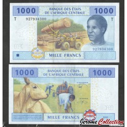CONGO / ETATS DE L'AFRIQUE CENTRALE / BEAC - Billet de 1000 Francs - Exploitation forestière - T - 2021