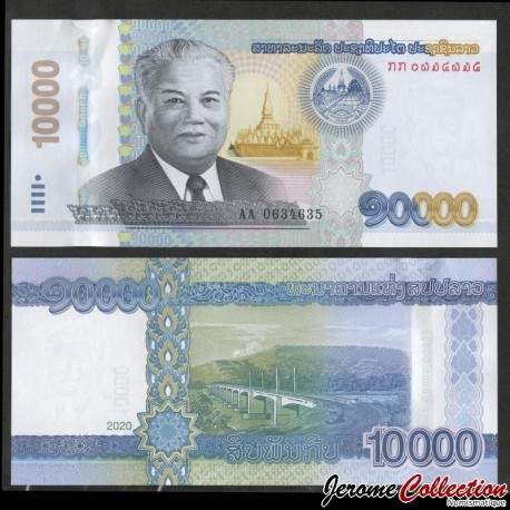 LAOS - Billet de 10000 Kip - Pont Lao-Nippon sur le Mékong - 2020 / 2022 – P41B – JeromeCollection