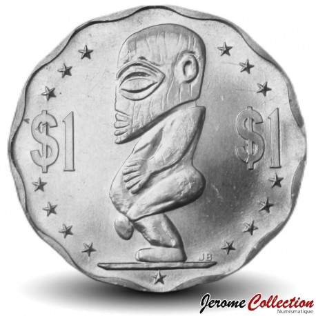 COOK (Iles) - PIECE de 1 Dollar - Statue de Tangoroa - Elizabeth II (4e effigie) - 2003 – Km416 – JeromeCollection
