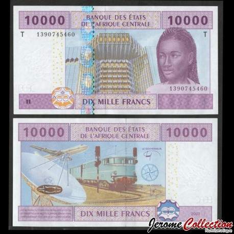 CONGO / ETATS DE L'AFRIQUE CENTRALE / BEAC - Billet de 10000 Francs - Transport et communication - T - 2017 – P110Td –