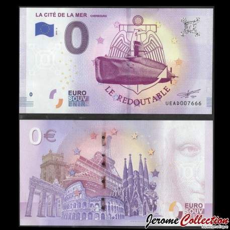 BILLET TOURISTIQUE - ZERO 0 EURO - FRANCE - LA CITÉ DE LA MER CHERBOURG - UEAD- 2019-3 – N231938 – JeromeCollection