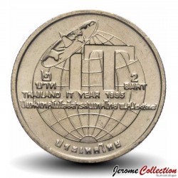THAILANDE - PIECE de 2 Baht - Année de la technologie de l'information - 1995 – Y313 – JeromeCollection
