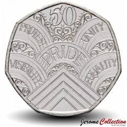 ROYAUME UNI - PIECE de 50 Pence - Décriminalisation de l'homosexualité (Pride UK) - 2022