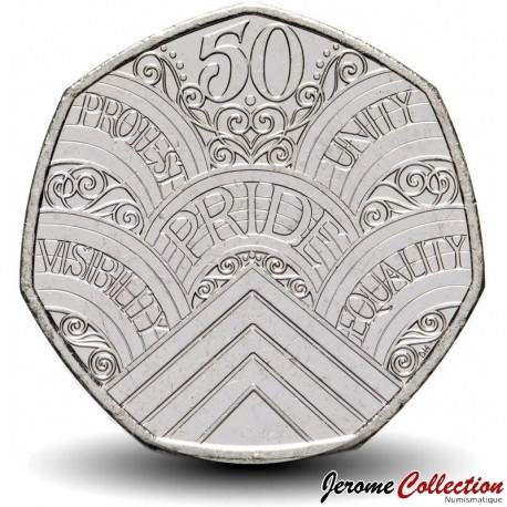 ROYAUME UNI - PIECE de 50 Pence - Décriminalisation de l'homosexualité (Pride UK) - 2022 – Km2158 – JeromeCollection