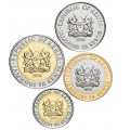 KENYA - SET / LOT de 4 PIECES de 1 5 10 20 Shillings - Animaux - 2018 – Km45 46 47 48 – JeromeCollection