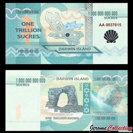 ILE DARWIN / DARWIN ISLAND - Billet de 1 Trillion de Sucres - 2015