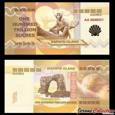 ILE DARWIN / DARWIN ISLAND - Billet de 100 Trillion de Sucres - 2015