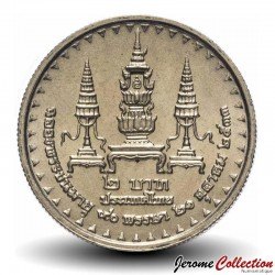 THAILANDE - PIECE de 2 Baht - 90° anniversaire de la princesse Srinagarindra - 1990
