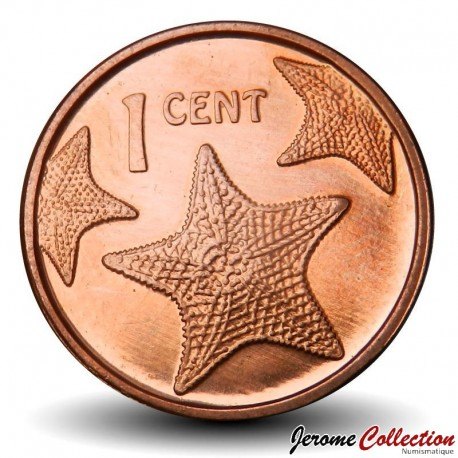 BAHAMAS - PIECE de 1 CENT (Non magnétique) - Etoiles de mer - 2009 – Km218.2 – JeromeCollection