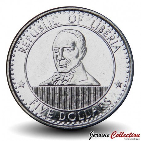 LIBERIA - PIECE de 5 Dollars - Edouard James Roye - 2022 – Km1083 – JeromeCollection