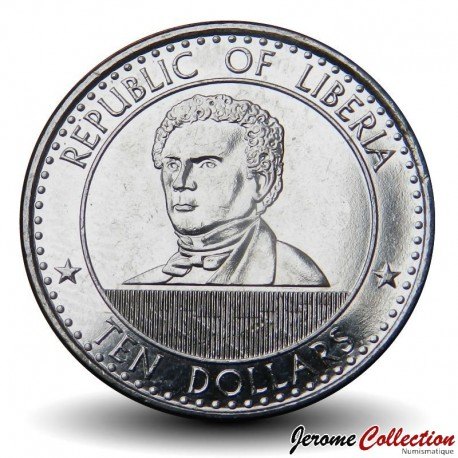 LIBERIA - PIECE de 10 Dollars - Edouard James Roye - 2022 – Km1084 – JeromeCollection