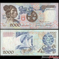 PORTUGAL - Billet de 2000 Escudos - Bartolomeu Dias - 23.5.1991