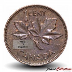 CANADA - PIECE de 1 Cent - Une ramille d'érable (Ronde) - 1972 – Km59 – JeromeCollection