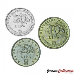 CROATIE - SET / LOT de 3 PIECES de 5 10 20 Lipa - 2015