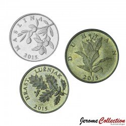 CROATIE - SET / LOT de 3 PIECES de 5 10 20 Lipa - 2015 – Km5 6 7 – JeromeCollection