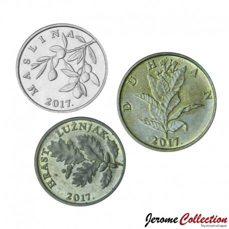 CROATIE - SET / LOT de 3 PIECES de 5 10 20 Lipa - 2017 – Km5 6 7 – JeromeCollection