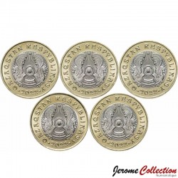 KAZAKHSTAN - SET / LOT de 5 PIECES de 100 Tenge - Style Sakas - BIMETAL - 2022