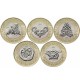 KAZAKHSTAN - SET / LOT de 5 PIECES de 100 Tenge - Style Sakas - BIMETAL - 2022 – Km549 550 551 552 553 –