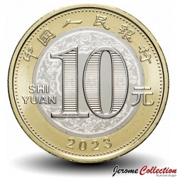 CHINE - PIECE de 10 YUAN - Année Lunaire Chinoise du Lapin - 2023