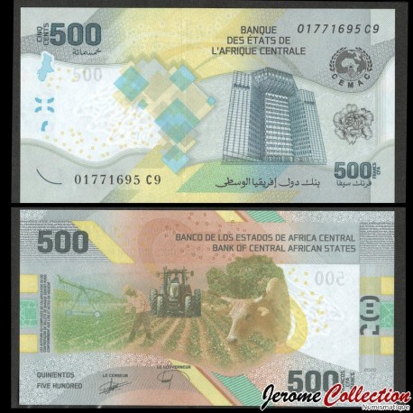 ETATS DE L'AFRIQUE CENTRALE / BEAC - Billet de 500 Francs - Agriculture - 2022 – P700 – JeromeCollection