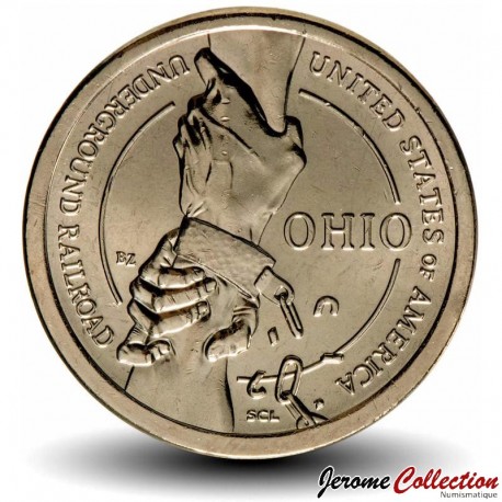 ETATS UNIS / USA - PIECE de 1 Dollar - Industrie et l’innovation - OHIO chemin de fer clandestin - P - 2022 – Km776 –