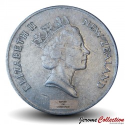 NOUVELLE-ZÉLANDE - PIECE de 20 Cents - Oiseau Kiwi - Elizabeth II (3e effigie) - 1987