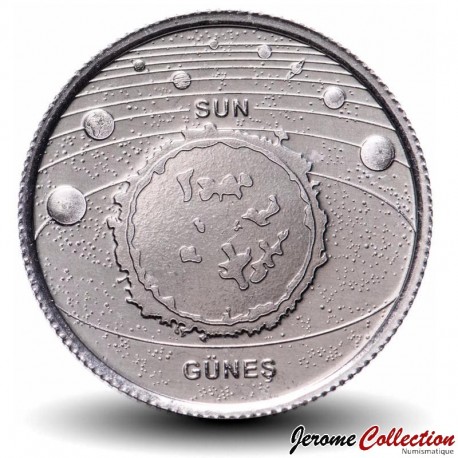TURQUIE - PIECE de 1 Kuruş - Planètes du système solaire - Le Soleil - 2022 – Km1542 – JeromeCollection