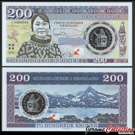 GROENLAND - Billet de 200 Kroner - Polymer - Série Z - 2018