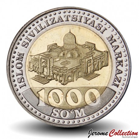 OUZBEKISTAN - PIECE de 1000 Som - Centre de la civilisation islamique - 2022 – Km40 – JeromeCollection