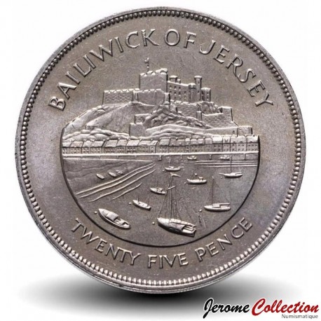 JERSEY - PIECE de 25 Pence - Jubilé d'argent d'Elizabeth II - 1977 – Km44 – JeromeCollection