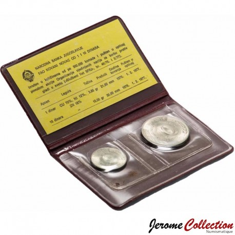 YOUGOSLAVIE - SET / LOT de 2 PIECES de 5 10 Dinars - FAO - 1976 – Km61 63 – JeromeCollection