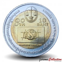 THAILANDE - PIECE de 10 Baht - 9ème congrès de l'IASAJ à Bangkok - 2007 – Y437 – JeromeCollection