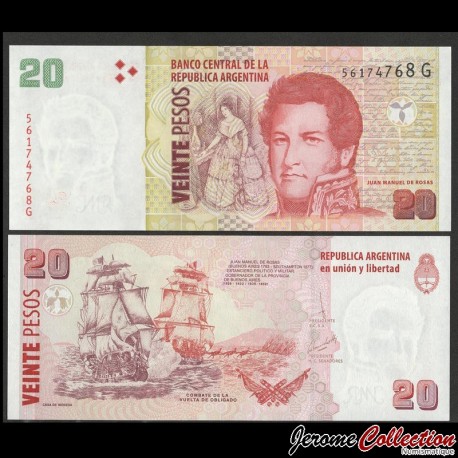 ARGENTINE - Billet de 20 Pesos - Voiliers - G - 2018 – P355c – JeromeCollection