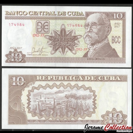 CUBA - Billet de 10 Pesos - Antonio Maceo - 2017 – P117s – JeromeCollection