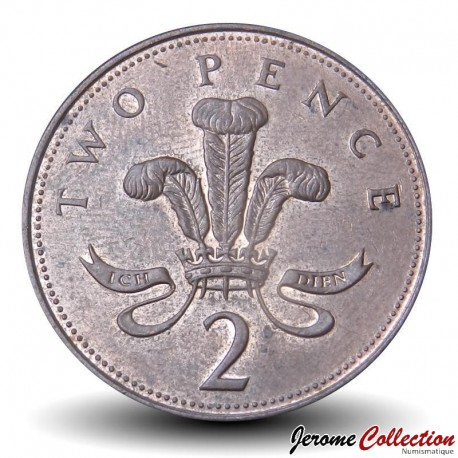 ROYAUME UNI - PIECE de 2 Pence - L'insigne du prince de Galles - 3e effigie - 1988 – Km936 – JeromeCollection