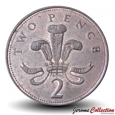 ROYAUME UNI - PIECE de 2 Pence - L'insigne du prince de Galles - 3e effigie - 1996 – Km936a – JeromeCollection