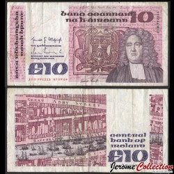 IRLANDE - Central Bank of Ireland - 10 Pounds - Jonathan Swift - 07.09.1984