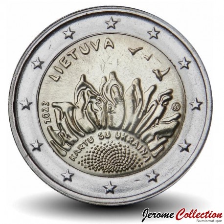 LITUANIE - PIECE de 2 Euros - Ensemble avec l'Ukraine - 2023 – Km282 – JeromeCollection