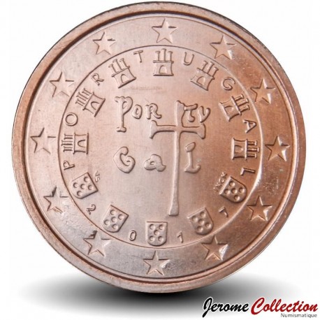 PORTUGAL - PIECE de 1 Cent - Sceaux du roi Alphonse Ier Henriques - 2017 – Km740 – JeromeCollection