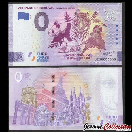 BILLET TOURISTIQUE - ZERO 0 EURO - FRANCE - ZOO PARC DE BEAUVAL - SAINT AIGNAN SUR CHER - UESU - 2022-1 – N363815 –
