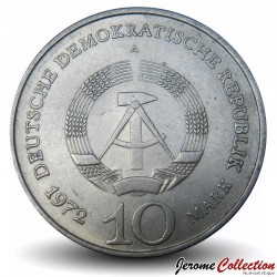 ALLEMAGNE DE L'EST / DDR / RDA - PIECE de 10 Mark - Mémorial de Buchenwald - 1972