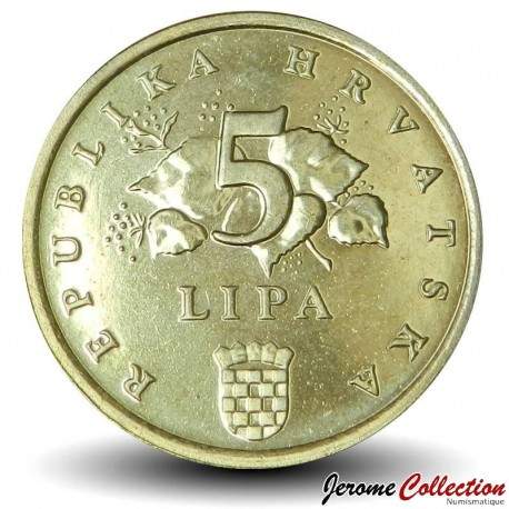 CROATIE - PIECE de 5 Lipa - Rameau de chêne (Hrast luznjak) - 1999 – Km5 – JeromeCollection