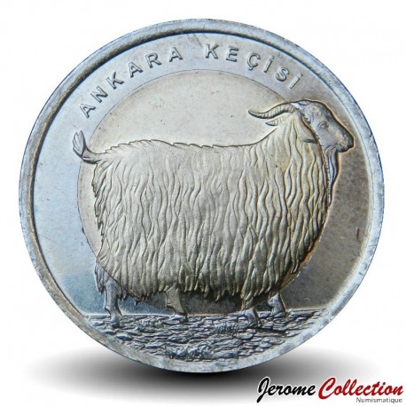 TURQUIE - PIECE de 1 Lira - Chèvre angora - 2015 – Km1363 – JeromeCollection